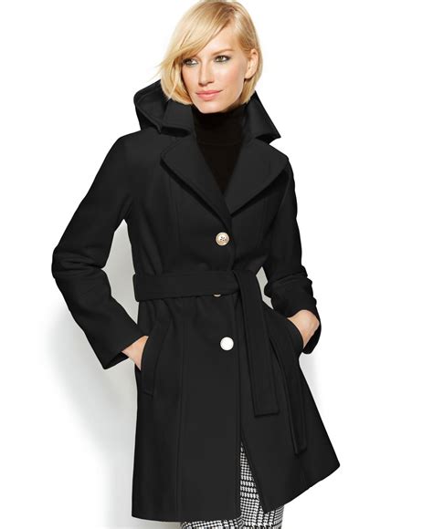 michael kors wool blend scarf coat|Michael Kors ladies hat.